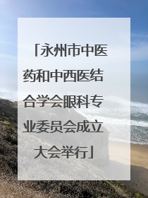 永州市中医药和中西医结合学会眼科专业委员会成立大会举行