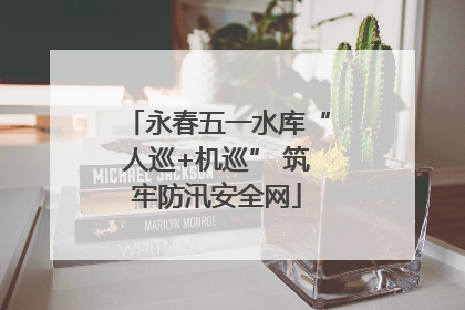 永春五一水库“人巡+机巡” 筑牢防汛安全网