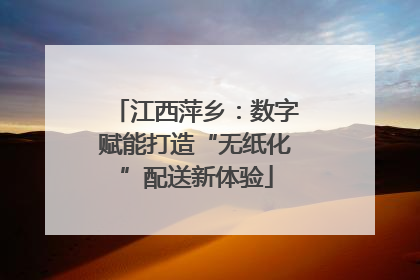 江西萍乡：数字赋能打造“无纸化”配送新体验