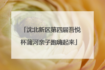 沈北新区第四届吾悦杯蒲河亲子跑嗨起来