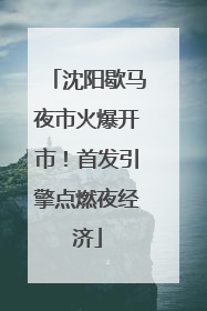 沈阳歇马夜市火爆开市！首发引擎点燃夜经济