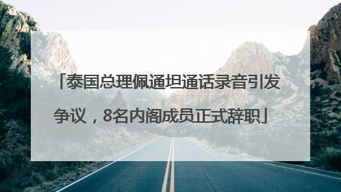 泰国总理佩通坦通话录音引发争议，8名内阁成员正式辞职