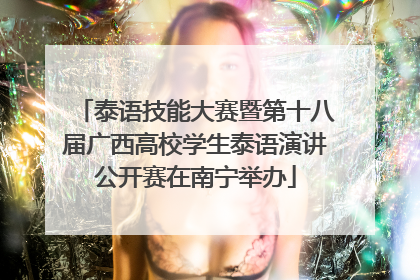泰语技能大赛暨第十八届广西高校学生泰语演讲公开赛在南宁举办
