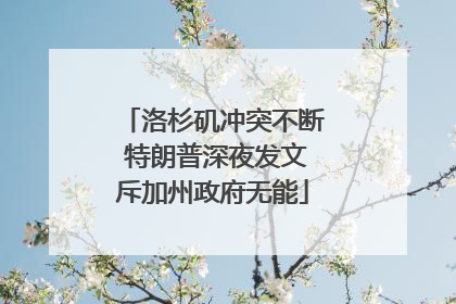 洛杉矶冲突不断 特朗普深夜发文斥加州政府无能