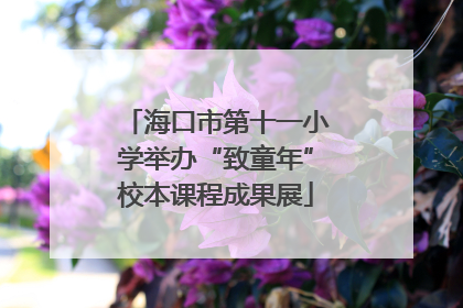 海口市第十一小学举办“致童年”校本课程成果展