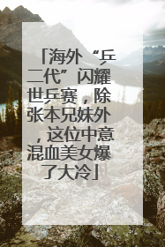 海外“乒二代”闪耀世乒赛，除张本兄妹外，这位中意混血美女爆了大冷