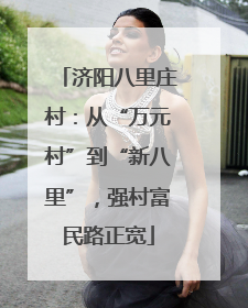济阳八里庄村：从“万元村”到“新八里”，强村富民路正宽