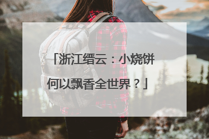 浙江缙云：小烧饼何以飘香全世界？