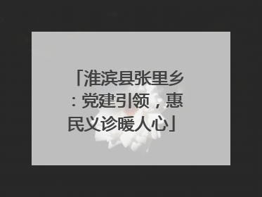 淮滨县张里乡：党建引领，惠民义诊暖人心