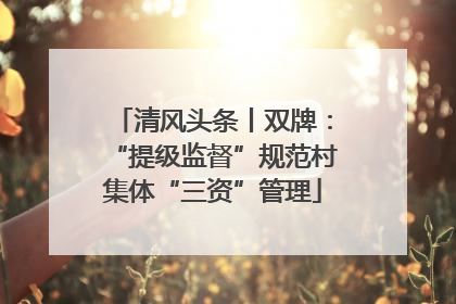 清风头条丨双牌：“提级监督”规范村集体“三资”管理