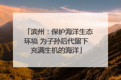 滨州：保护海洋生态环境 为子孙后代留下充满生机的海洋