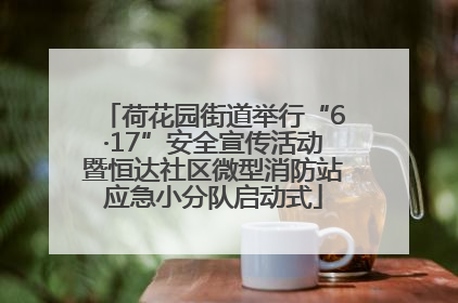 荷花园街道举行“6·17”安全宣传活动暨恒达社区微型消防站应急小分队启动式