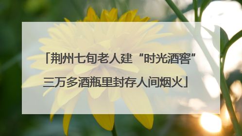 荆州七旬老人建“时光酒窖” 三万多酒瓶里封存人间烟火