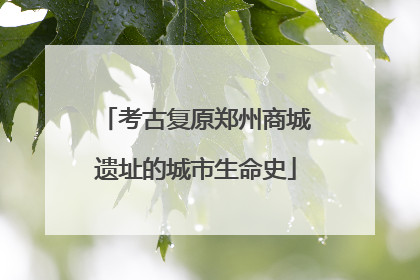 考古复原郑州商城遗址的城市生命史