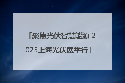 聚焦光伏智慧能源 2025上海光伏展举行