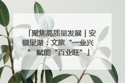 聚焦高质量发展｜安徽巢湖：文旅“一业兴” 赋能“百业旺”