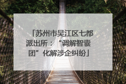 苏州市吴江区七都派出所：“调解智囊团”化解涉企纠纷