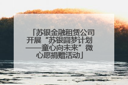 苏银金融租赁公司开展“苏银圆梦计划——童心向未来”微心愿捐赠活动