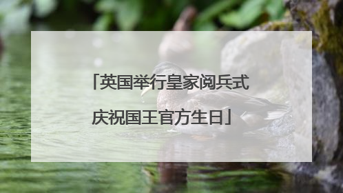 英国举行皇家阅兵式庆祝国王官方生日