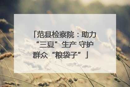 范县检察院：助力“三夏”生产 守护群众“粮袋子”