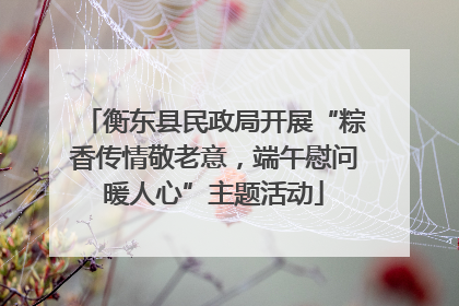 衡东县民政局开展“粽香传情敬老意，端午慰问暖人心”主题活动