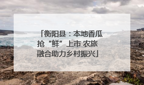 衡阳县：本地香瓜抢“鲜”上市 农旅融合助力乡村振兴