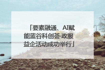 要素融通、AI赋能蓝谷科创荟·政服益企活动成功举行