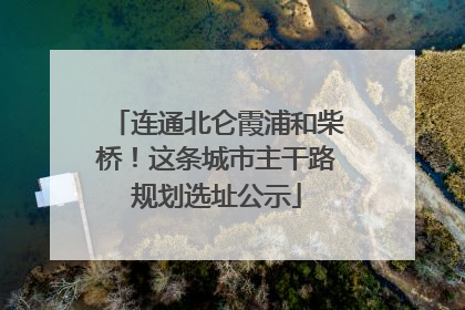 连通北仑霞浦和柴桥！这条城市主干路规划选址公示