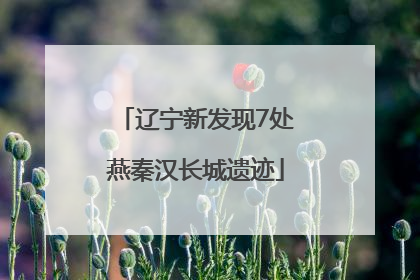 辽宁新发现7处燕秦汉长城遗迹