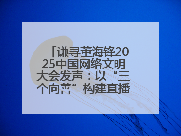 谦寻董海锋2025中国网络文明大会发声：以“三个向善”构建直播电商善意长河