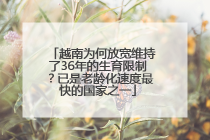越南为何放宽维持了36年的生育限制？已是老龄化速度最快的国家之一