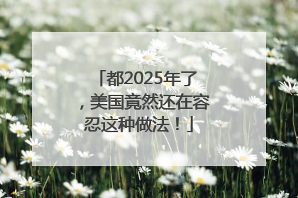 都2025年了，美国竟然还在容忍这种做法！