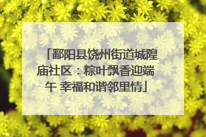鄱阳县饶州街道城隍庙社区：粽叶飘香迎端午 幸福和谐邻里情
