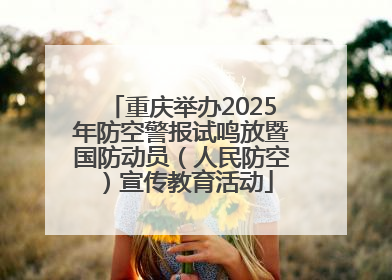 重庆举办2025年防空警报试鸣放暨国防动员（人民防空）宣传教育活动