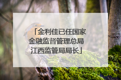 金利佳已任国家金融监督管理总局江西监管局局长