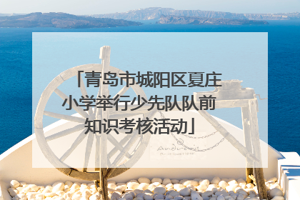 青岛市城阳区夏庄小学举行少先队队前知识考核活动