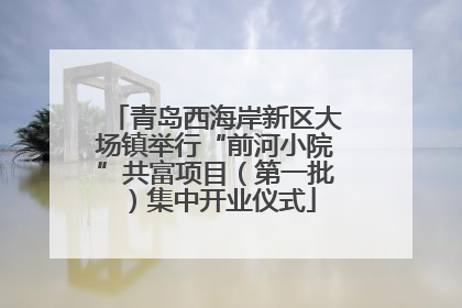 青岛西海岸新区大场镇举行“前河小院”共富项目（第一批）集中开业仪式