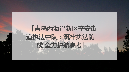 青岛西海岸新区辛安街道执法中队：筑牢执法防线 全力护航高考