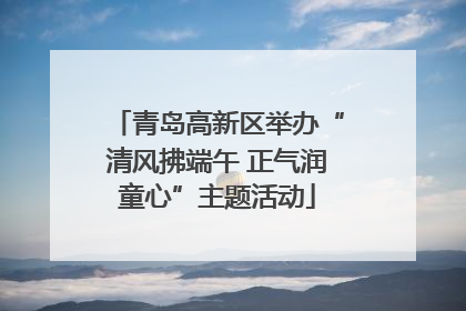青岛高新区举办“清风拂端午 正气润童心”主题活动