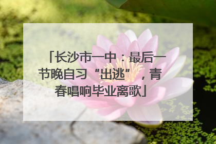 长沙市一中：最后一节晚自习“出逃”，青春唱响毕业离歌