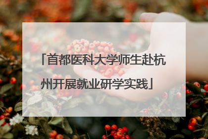 首都医科大学师生赴杭州开展就业研学实践