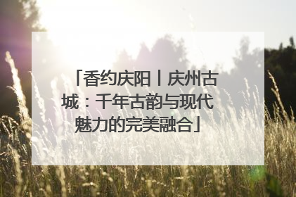 香约庆阳丨庆州古城：千年古韵与现代魅力的完美融合