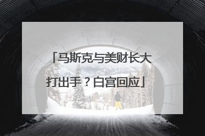 马斯克与美财长大打出手？白宫回应