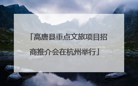 高唐县重点文旅项目招商推介会在杭州举行