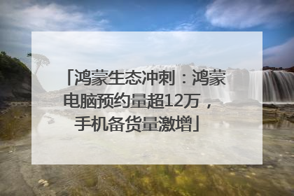 鸿蒙生态冲刺：鸿蒙电脑预约量超12万，手机备货量激增