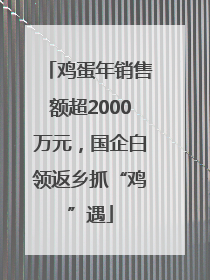 鸡蛋年销售额超2000万元，国企白领返乡抓“鸡”遇