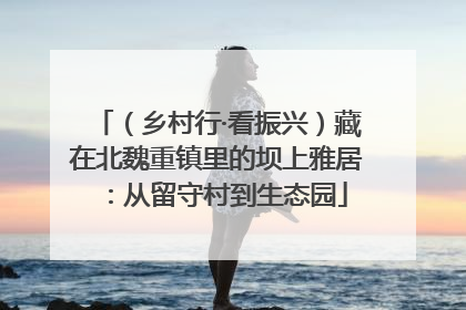 （乡村行·看振兴）藏在北魏重镇里的坝上雅居：从留守村到生态园