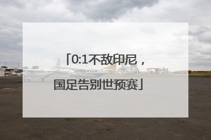 0:1不敌印尼，国足告别世预赛