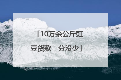 10万余公斤豇豆货款一分没少