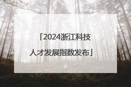 2024浙江科技人才发展指数发布